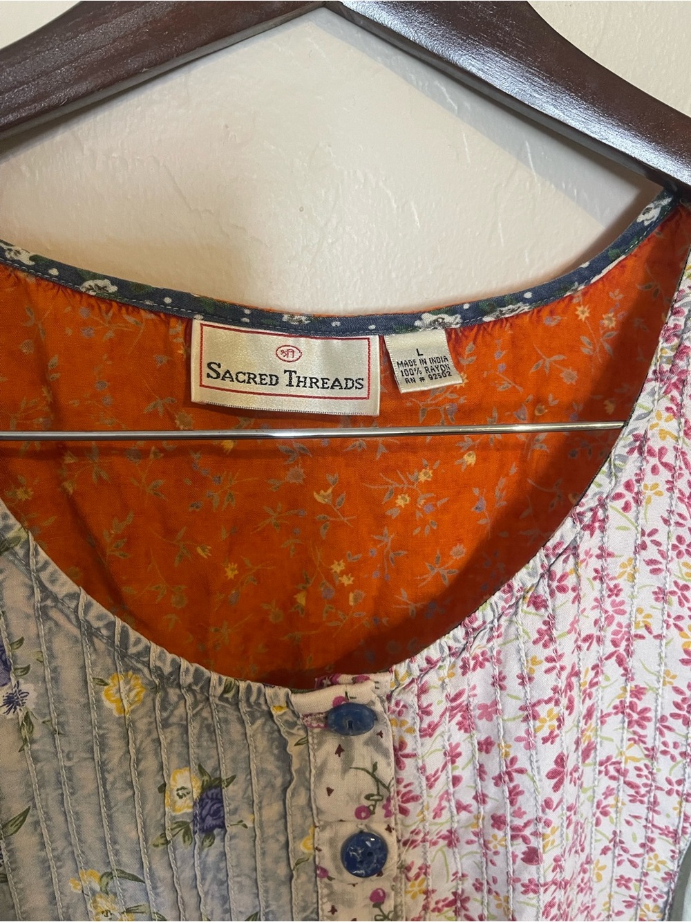 Patchwork Floral Maxi Dress with Mixed Prints - Picture 3 of 4